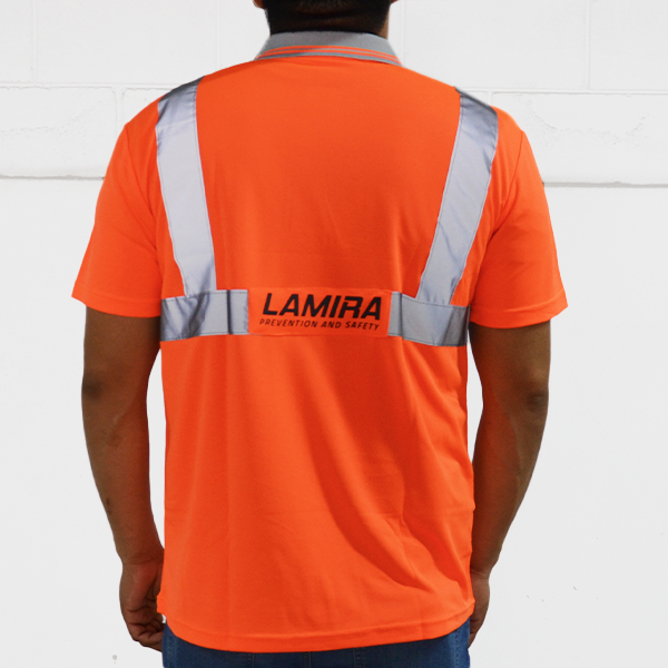 Playera Polo Manga Corta HV Lamira Naranja AS-4411 - 3